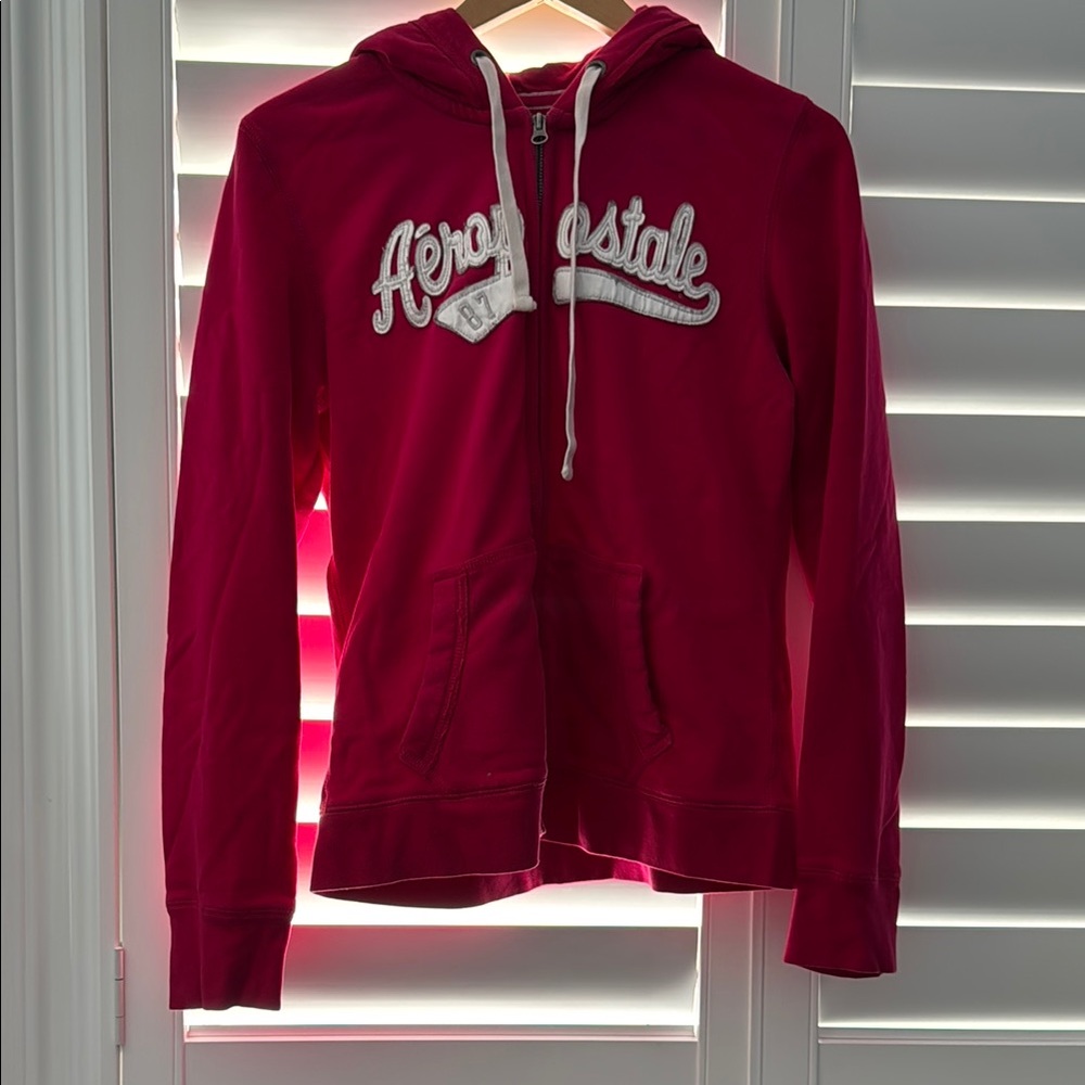 Aeropostale Fuchsia Zip-Up Hoodie